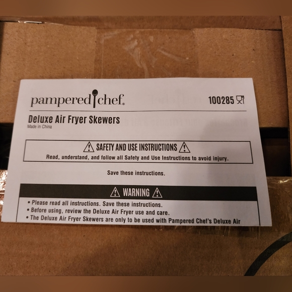 Pampered Chef Kitchen Nwt Pampered Chef Deluxe Air Fryer Skrewers